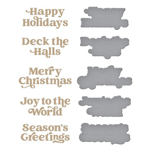 Simon Says Stamp! GLP-361 Spellbinders JOYFUL SENTIMENTS Glimmer Hot Foil Plate and Etched Dies