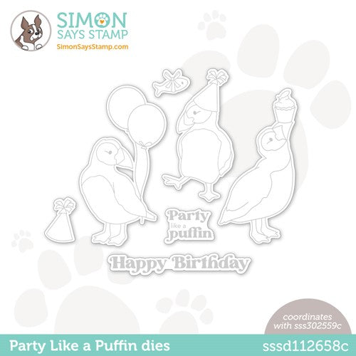 Simon Says Stamp! Simon Says Stamp PARTY LIKE A PUFFIN Wafer Dies sssd112658c Cozy Hugs