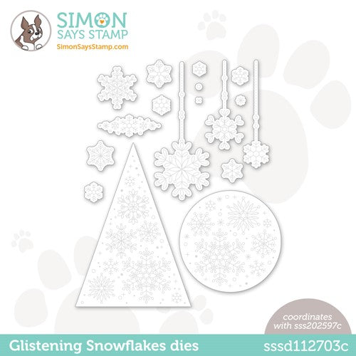 Simon Says Stamp! Simon Says Stamp GLISTENING SNOWFLAKES Wafer Dies sssd112703c Cozy Hugs