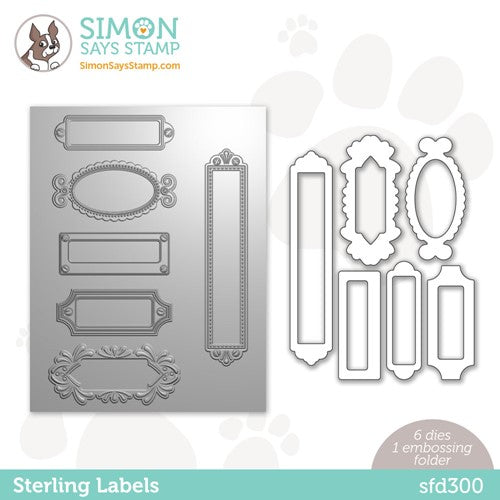Simon Says Stamp! Simon Says Stamp Embossing Folder And Dies STERLING LABELS sfd300 Cozy Hugs