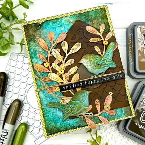 Simon Says Stamp! Simon Says Stamp Embossing Folder And Dies FRIENDLY BIRDS sfd284 Cozy Hugs