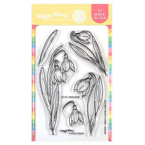 Simon Says Stamp! Waffle Flower SNOW DROP Clear Stamps 421147