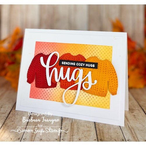 Simon Says Stamp! Simon Says Stamp Embossing Folder And Dies AUTUMN KNITS sfd308 Cozy Hugs | color-code:ALT0