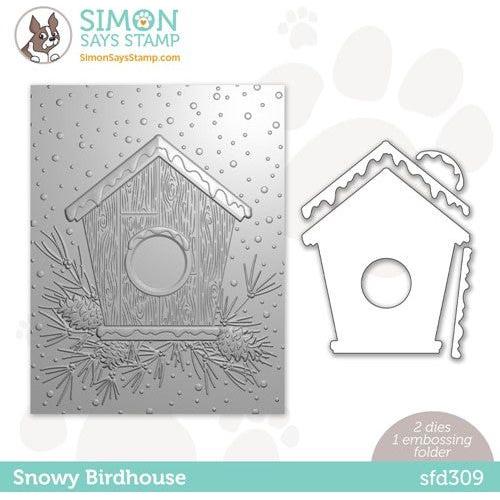 Simon Says Stamp! Simon Says Stamp Embossing Folder And Dies SNOWY BIRDHOUSE sfd309