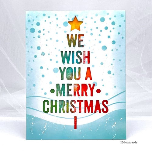 Simon Says Stamp! Simon Says Stamp Stencil SNOWFALL AND BANKS ssst221640