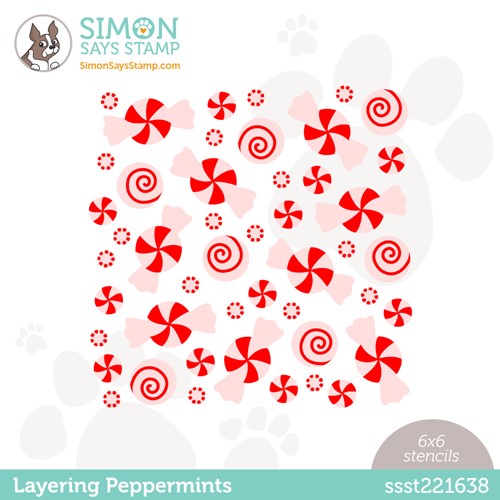 Simon Says Stamp! Simon Says Stamp Stencils LAYERING PEPPERMINTS ssst221638 Cozy Hugs