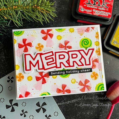 Simon Says Stamp! Simon Says Stamp Stencils LAYERING PEPPERMINTS ssst221638 Cozy Hugs | color-code:ALT1