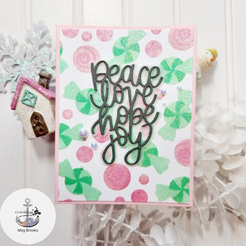 Simon Says Stamp! Simon Says Stamp Stencils LAYERING PEPPERMINTS ssst221638 Cozy Hugs