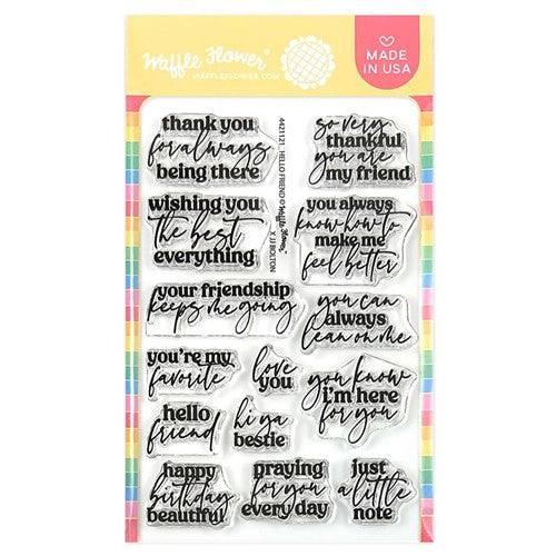 Waffle Flower Crafts Clear Stamps 4 inchx6 inch, Oversized Thank You
