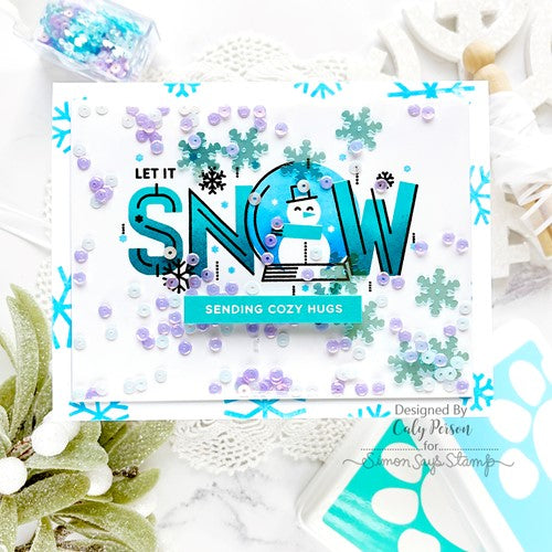 Simon Says Stamp! CZ Design Clear Stamps LET IT SNOW cz274c Cozy Hugs | color-code:ALT1