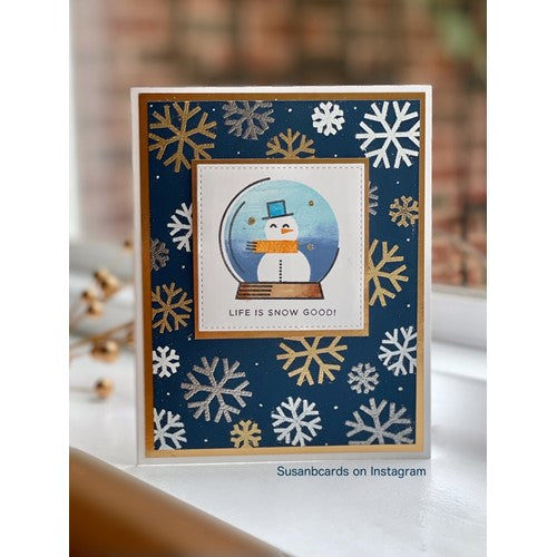 Simon Says Stamp! CZ Design Clear Stamps LET IT SNOW cz274c Cozy Hugs