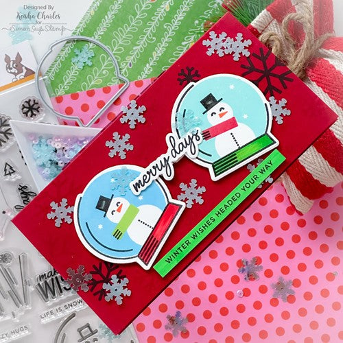 Simon Says Stamp! CZ Design Clear Stamps LET IT SNOW cz274c Cozy Hugs