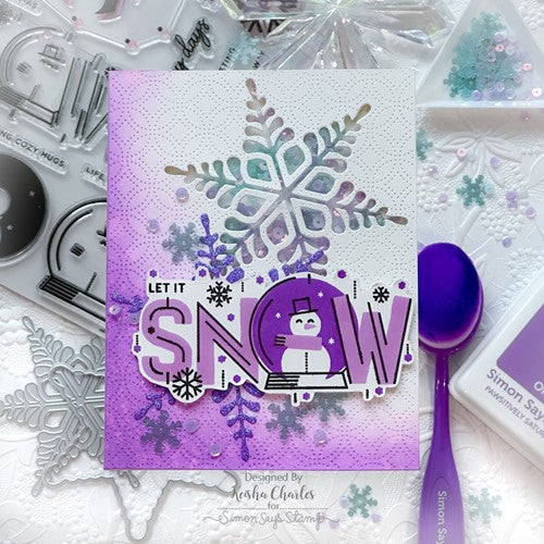 Simon Says Stamp! CZ Design Clear Stamps LET IT SNOW cz274c Cozy Hugs