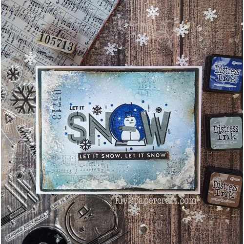 Simon Says Stamp! CZ Design Clear Stamps LET IT SNOW cz274c Cozy Hugs