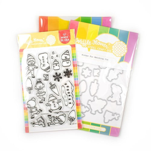 Simon Says Stamp! Waffle Flower WINTER FUN Clear Stamp and Die Combo WFC1131
