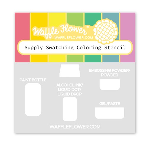 Simon Says Stamp! Waffle Flower SUPPLY SWATCHING Coloring Stencil 421187