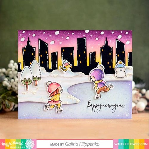 Simon Says Stamp! Waffle Flower WINTER CITYSCAPE Dies 421103