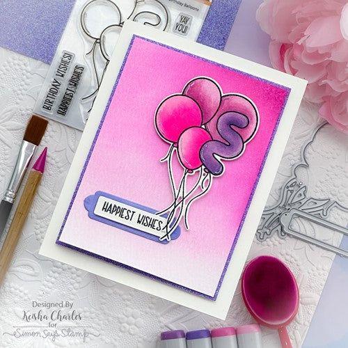 Simon Says Stamp! Simon Says Stamps and Dies BIRTHDAY BALLOONS set566bb Cozy Hugs