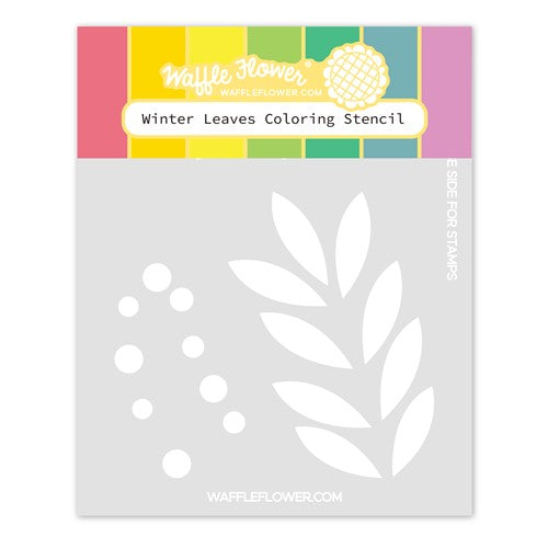 Simon Says Stamp! Waffle Flower WINTER LEAVES Coloring Stencil 421183