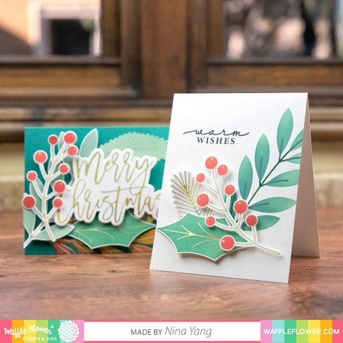 Simon Says Stamp! Waffle Flower WINTER LEAVES Hot Foil Plate 421182