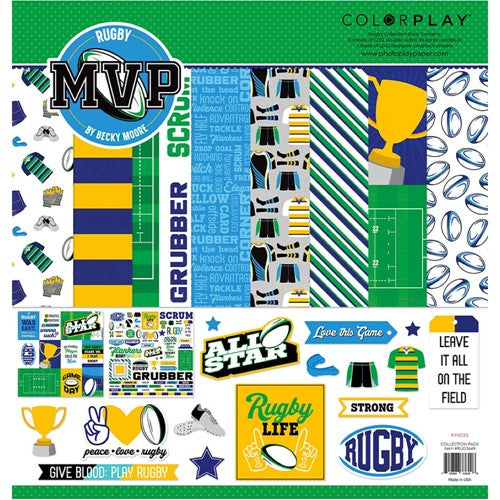 Simon Says Stamp! PhotoPlay RUGBY MVP 12 x 12 Collection Pack rug3649