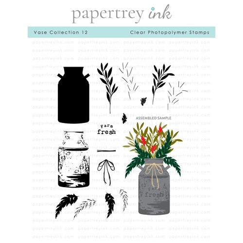 Simon Says Stamp! Papertrey Ink VASE COLLECTION 12 Clear Stamps 1432