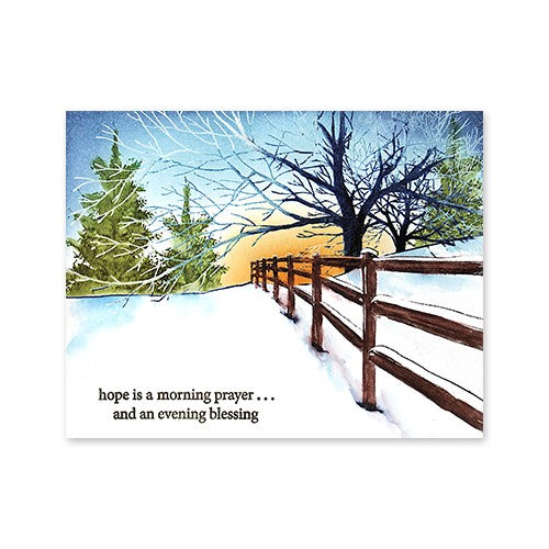 Simon Says Stamp! Penny Black Cling Stamp SNOWFIELD Rubber Unmounted 40-874