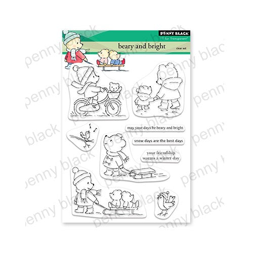 Simon Says Stamp! Penny Black Clear Stamps BEARY AND BRIGHT 30-939