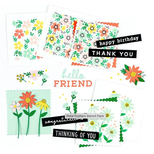 Simon Says Stamp! Concord & 9th PETAL PUSHERS Stencil Pack 11490