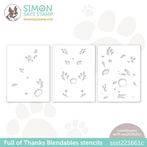 Simon Says Stamp! Simon Says Stamp Stencils FULL OF THANKS BLENDABLE ssst221661c