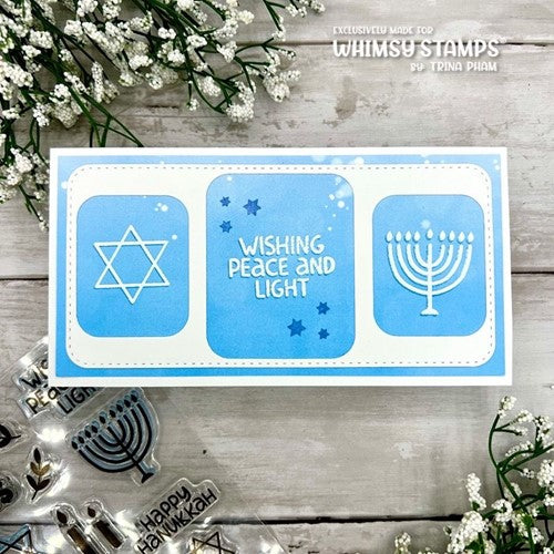 Simon Says Stamp! Whimsy Stamps HANUKKAH LIGHTS Clear Stamps CWSD435