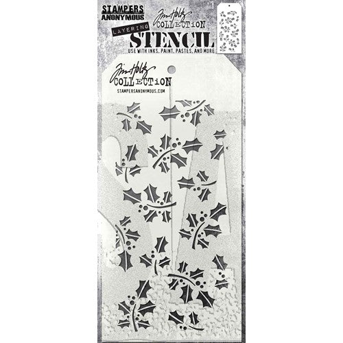 Simon Says Stamp! Tim Holtz Layering Stencil HOLLYBERRY THS165