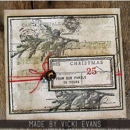 Simon Says Stamp! Tim Holtz Cling Rubber Stamps FESTIVE COLLAGE CMS459