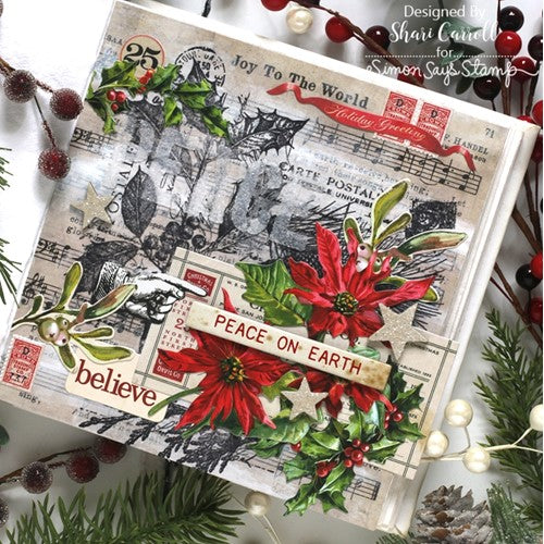 Simon Says Stamp! Tim Holtz Cling Rubber Stamps FESTIVE COLLAGE CMS459 | color-code:ALT3