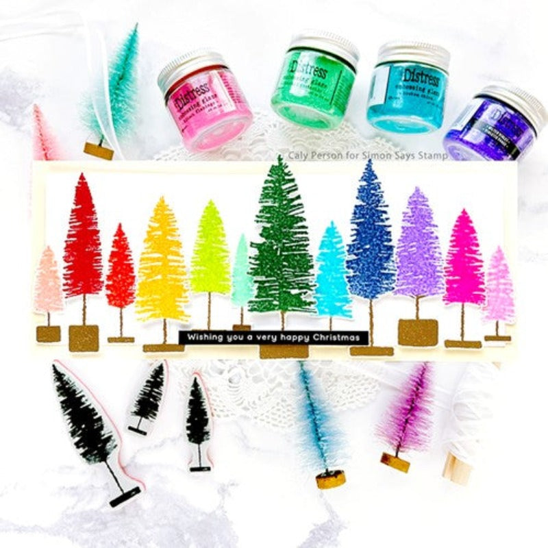 Simon Says Stamp! Tim Holtz Cling Rubber Stamps BOTTLE BRUSH TREES CMS455 | color-code:ALT03