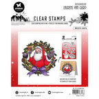Simon Says Stamp! Studio Light WREATH SANTA Essentials Clear Stamp blesstamp300