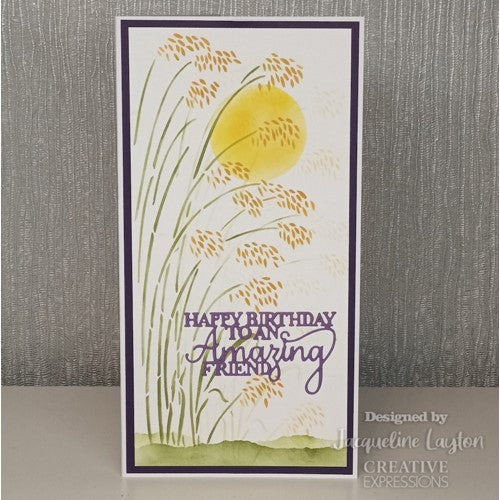 Simon Says Stamp! Creative Expressions WILD OAT GRASS DL Stencil cest082