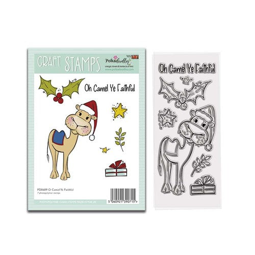 Simon Says Stamp! Polkadoodles O CAMEL YE FAITHFUL Clear Stamps pd8689