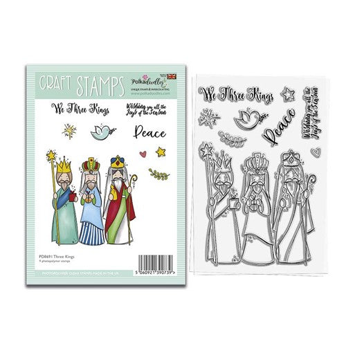 Simon Says Stamp! Polkadoodles THREE KINGS Clear Stamps pd8691