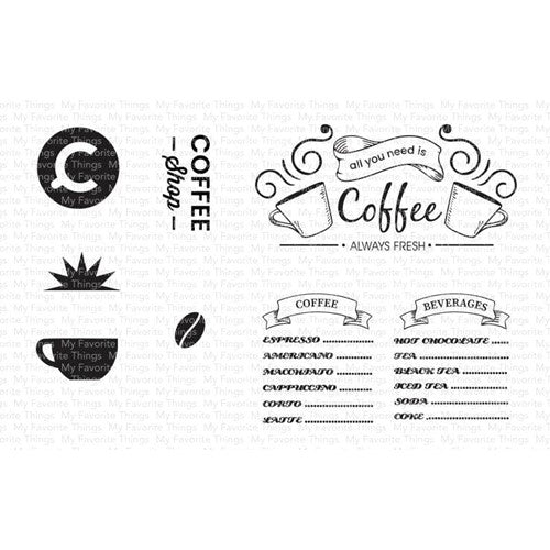 Simon Says Stamp! My Favorite Things COFFEE SHOP Clear Stamps cs734