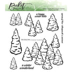 Simon Says Stamp! Picket Fence Studios SCENE BUILDING WINTER WONDERLAND TREES Clear Stamps bb200