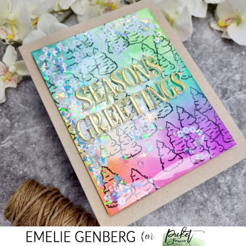 Simon Says Stamp! Picket Fence Studios SCENE BUILDING WINTER WONDERLAND TREES Clear Stamps bb200