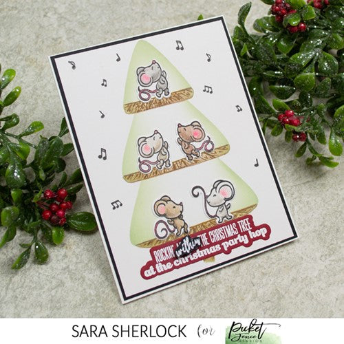 Simon Says Stamp! Picket Fence Studios SNOWY TREE SCENE 6x6 Blending Stencil sc347