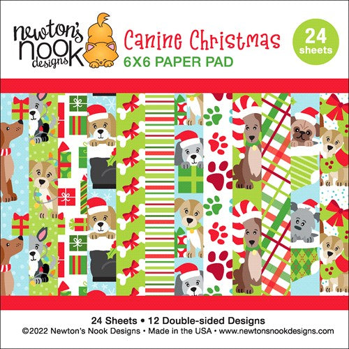 Simon Says Stamp! Newton's Nook Designs CANINE CHRISTMAS 6 x 6 inch Paper Pad NN2210P02