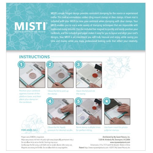 Simon Says Stamp! MISTI TEAL PRECISION STAMPER VERSION Stamping Tool Kit tealm
