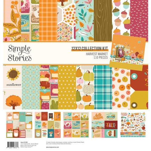 Simon Says Stamp! Simple Stories HARVEST MARKET 12 x 12 Collection Kit 18700
