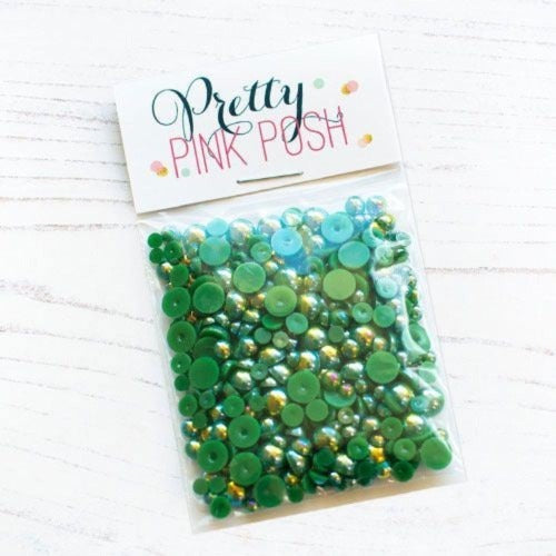 Simon Says Stamp! Pretty Pink Posh PINE GREEN Pearls