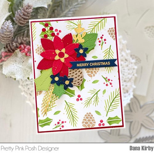 Simon Says Stamp! Pretty Pink Posh LAYERED WINTER FOLIAGE Stencils