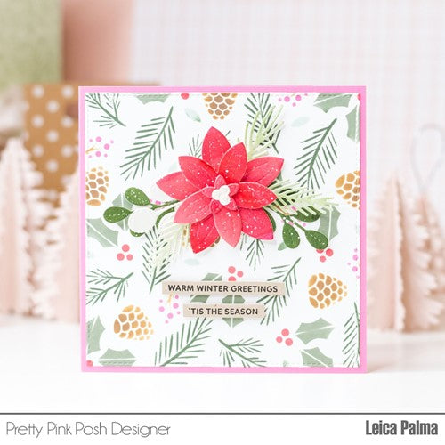 Simon Says Stamp! Pretty Pink Posh LAYERED WINTER FOLIAGE Stencils