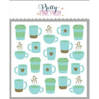 Simon Says Stamp! Pretty Pink Posh LAYERED COFFEE Stencils color guide